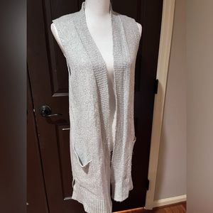 LOFT Light grey sweater vest tunic